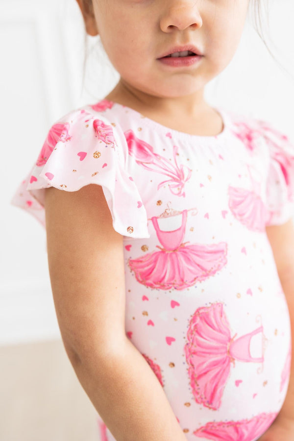 pirouette-s-s-flutter-sleeve-leotard Mila &  Rose - Sophia's Style-Pirouette S/S Flutter Sleeve Leotard-6-12M--1